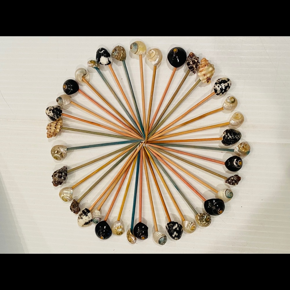 Vintage Appetizer Picks Mixed Lot Shells 36 Picks